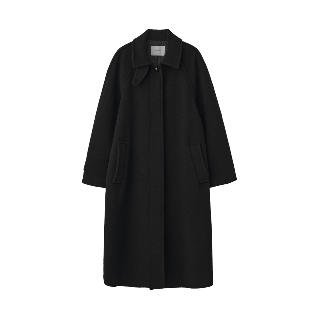 블랭크공삼 캐시미어 울 발마칸 코트 블랙(Blank03 Cashmere Wool Balmacaan Coat Black)