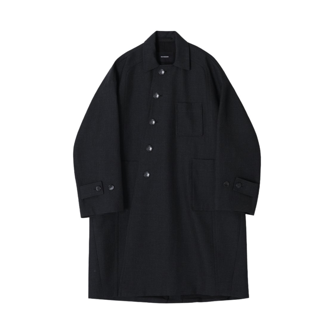 SH2CT700GY Songzio Collection Bias Cut Coat Charcoal
