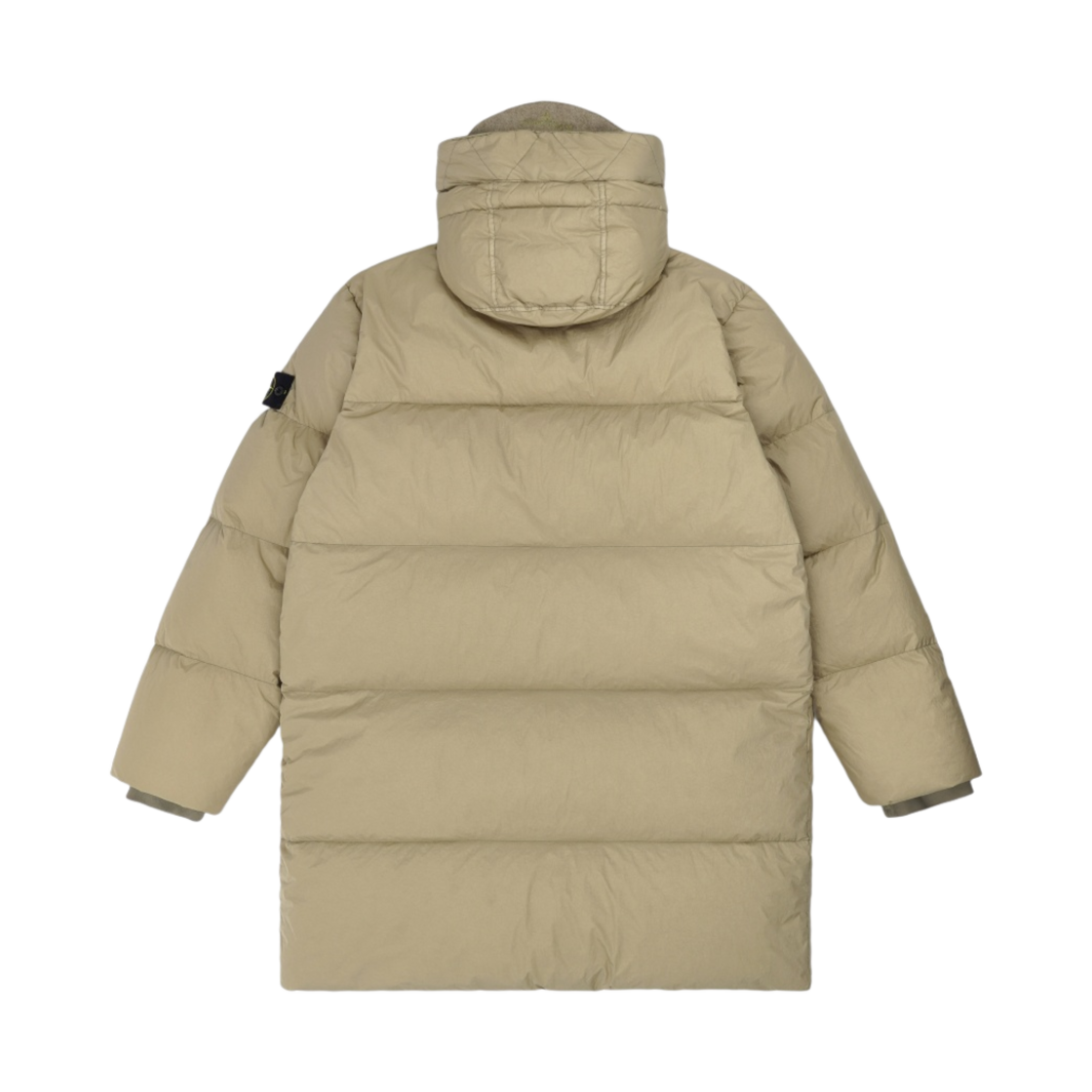 스톤 아일랜드 70123 크링클랩스 후드 롱 다운 자켓 에크루 - 21FW(Stone Island 70123 Crinkle Reps Hooded Long Down Jacket Ecru - 21FW) - 2
