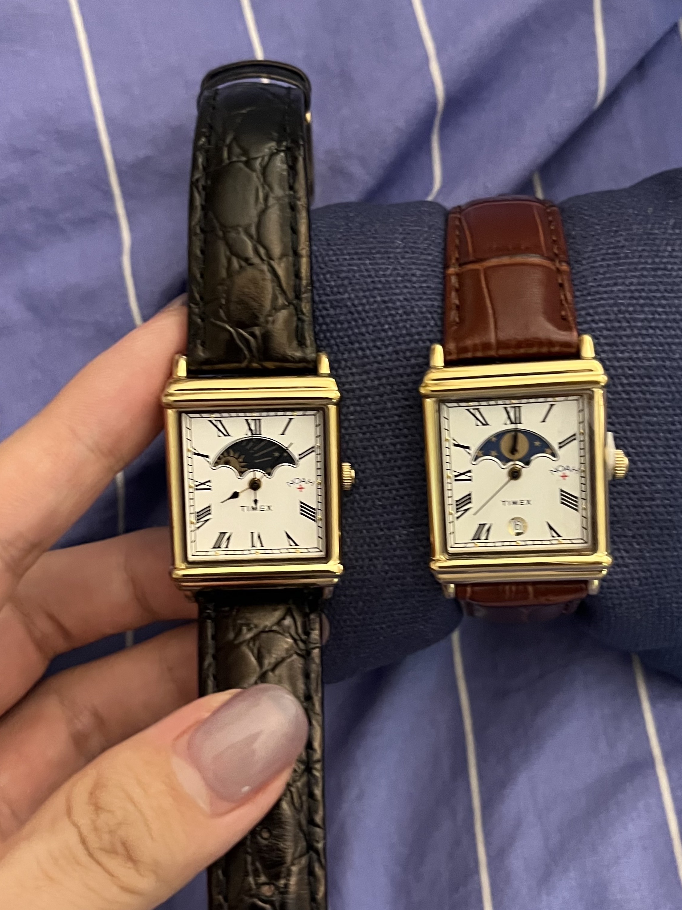 Timex x Noah Sun and Moon Watch Black Gold, Timex x Noah Moon Phase Watch Brown Gold 착용 스타일 - 2