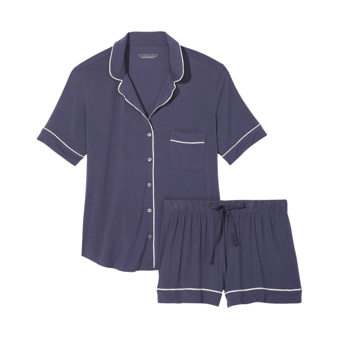 (W) 빅토리아 시크릿 모달 숏 파자마 세트 슬레이트 블루((W) Victoria's Secret Modal Short Pajama Set Slate Blue)