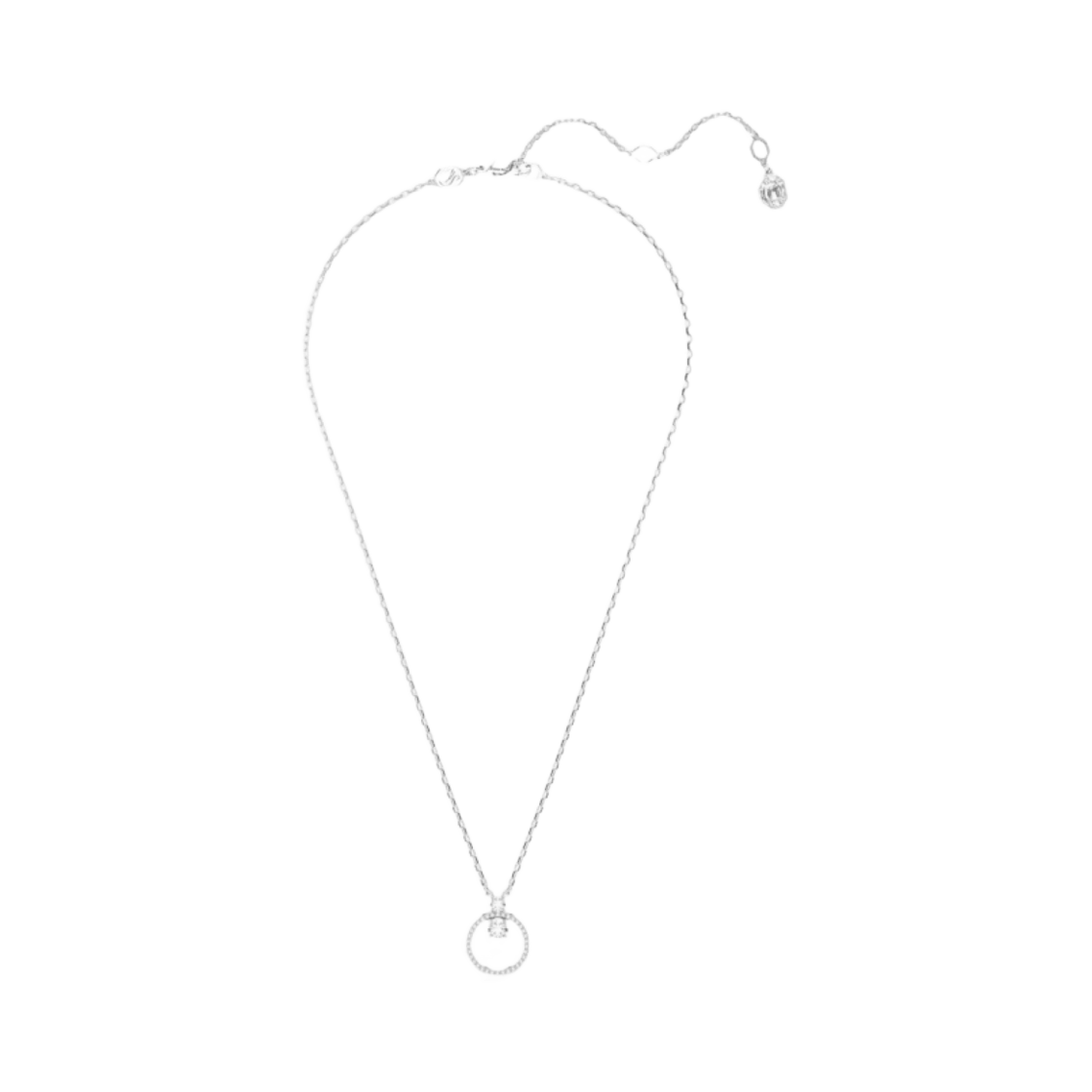 (W) 스와로브스키 콘스텔라 펜던트 파베 라운드 컷 화이트 로듐 플래팅((W) Swarovski Constella Pendant Pave Round Cut White Rhodium Plated)