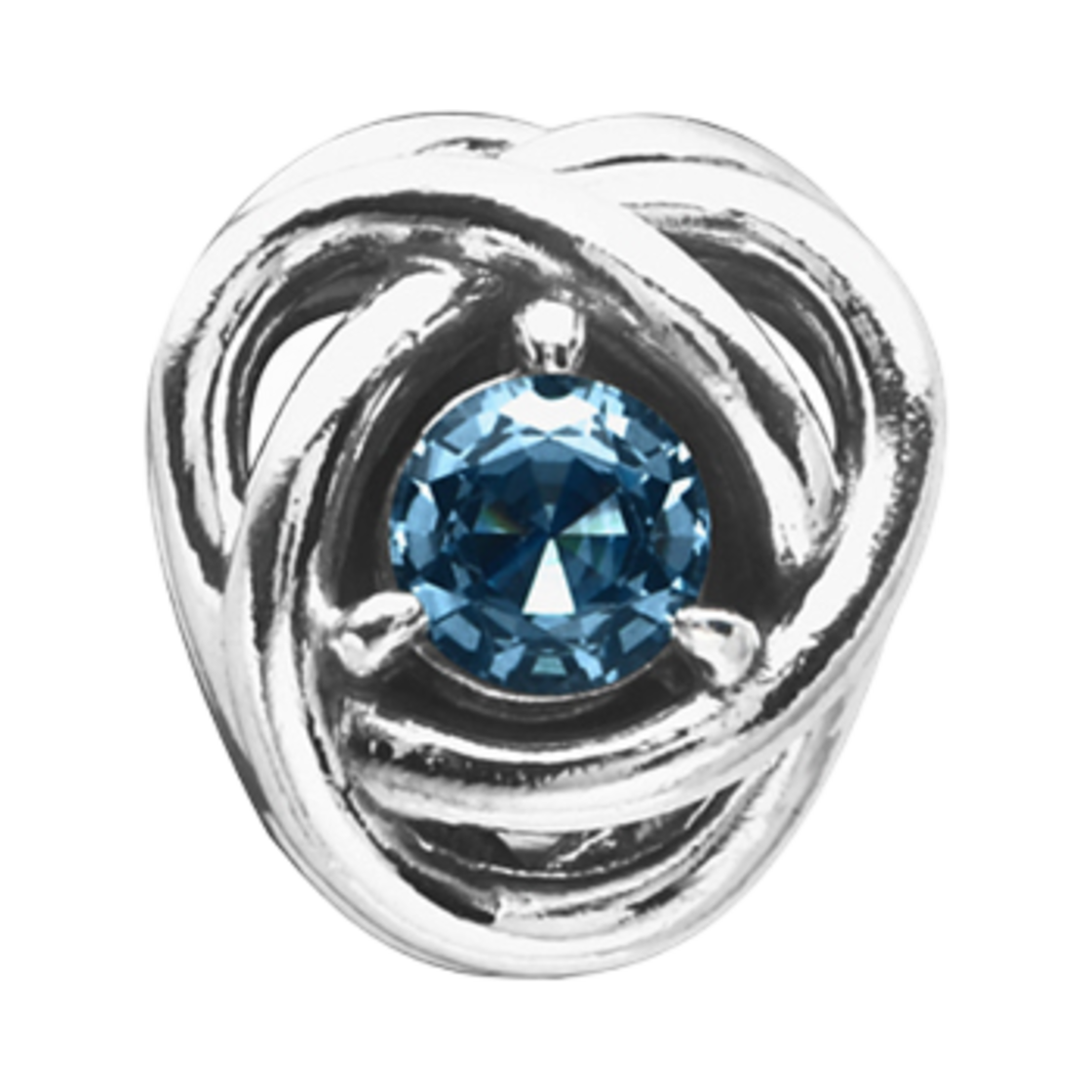 (W) 판도라 3월 이터니티 서클 참 스털링 실버 씨 아쿠아 블루((W) Pandora March Eternity Circle Charm Sterling Silver Sea Aqua Blue) - 1