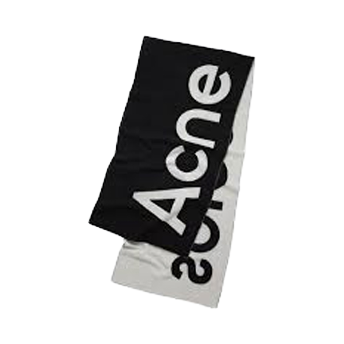 아크네 스튜디오 빅 로고 울 머플러 블랙 화이트(Acne Studios Big Logo Wool Muffler Black White) - 2