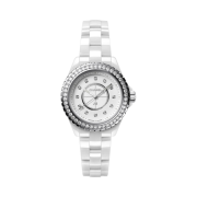 Chanel J12 Watch 33mm Quartz White Diamond Bezel & Indicators