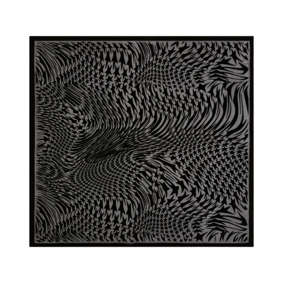 1153229001 (W) H&M x Mugler Swirling Star Silk Blend Scarf Black - 대표 이미지 #1