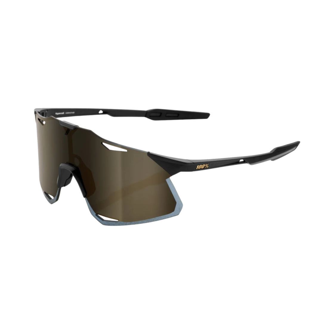 100퍼센트 하이퍼크래프트 매트 블랙 소프트 골드 미러 렌즈(100% Hypercraft Matte Black Soft Gold Mirror Lens) - 2