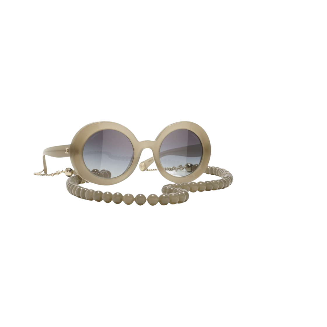 샤넬 선글라스 아세테이트 다크 베이지 골드 아시안 핏(Chanel Sunglasses Acetate Dark Beige Gold Asian Fit) - 2