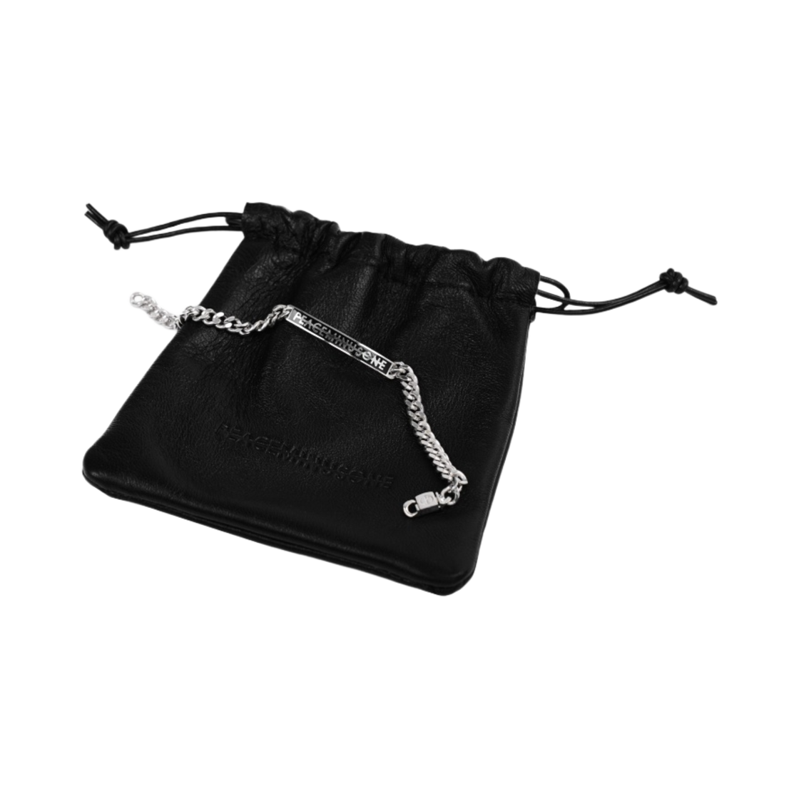【Peaceminusone】 Logo Bracelet #1 Black 피스마이너스원 로고 브레이슬릿 #1 블랙 | Peaceminusone | KREAM