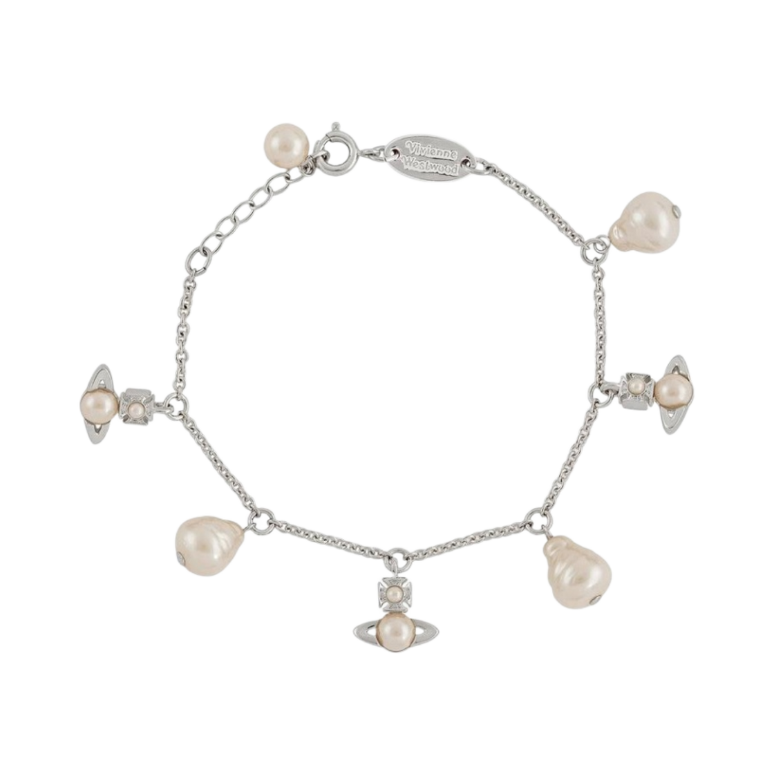 비비안 웨스트우드 에밀리아나 브레이슬릿 플래티넘 크림로즈 펄(Vivienne Westwood Emiliana Bracelet Platinum Creamrose Pearl) - 1