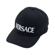 Versace Embroidered Logo Baseball Cap Black