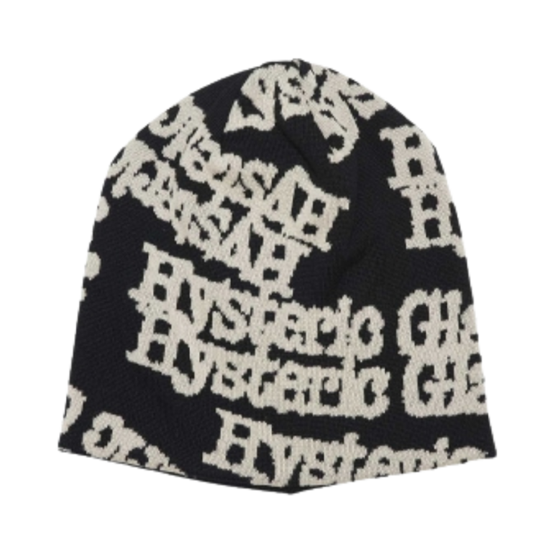 01251QH02 Hysteric Glamour Type Logo Oversized Beanie Black