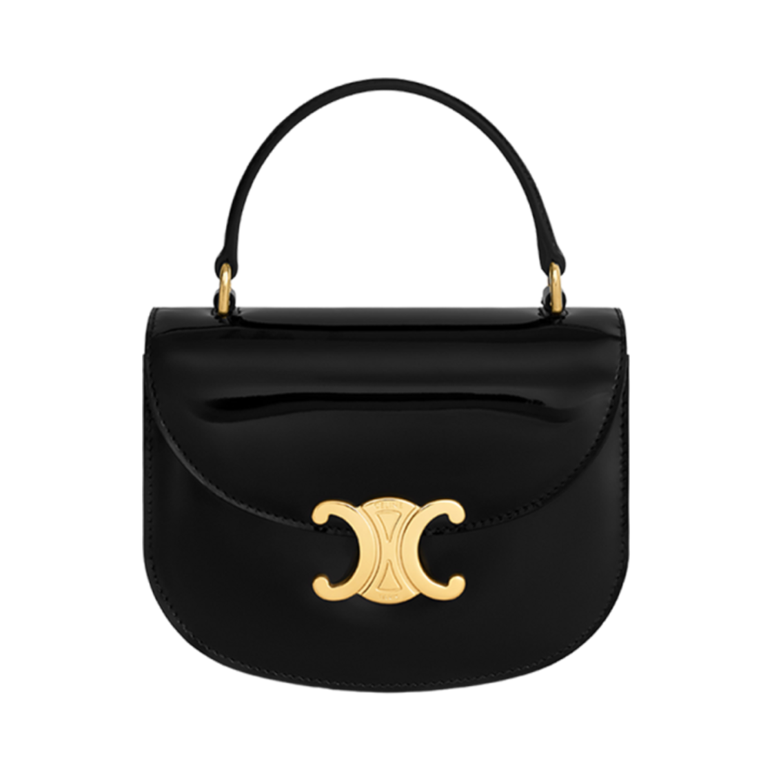 셀린느 미니 클레아 베사체 페이턴트 카프스킨 블랙