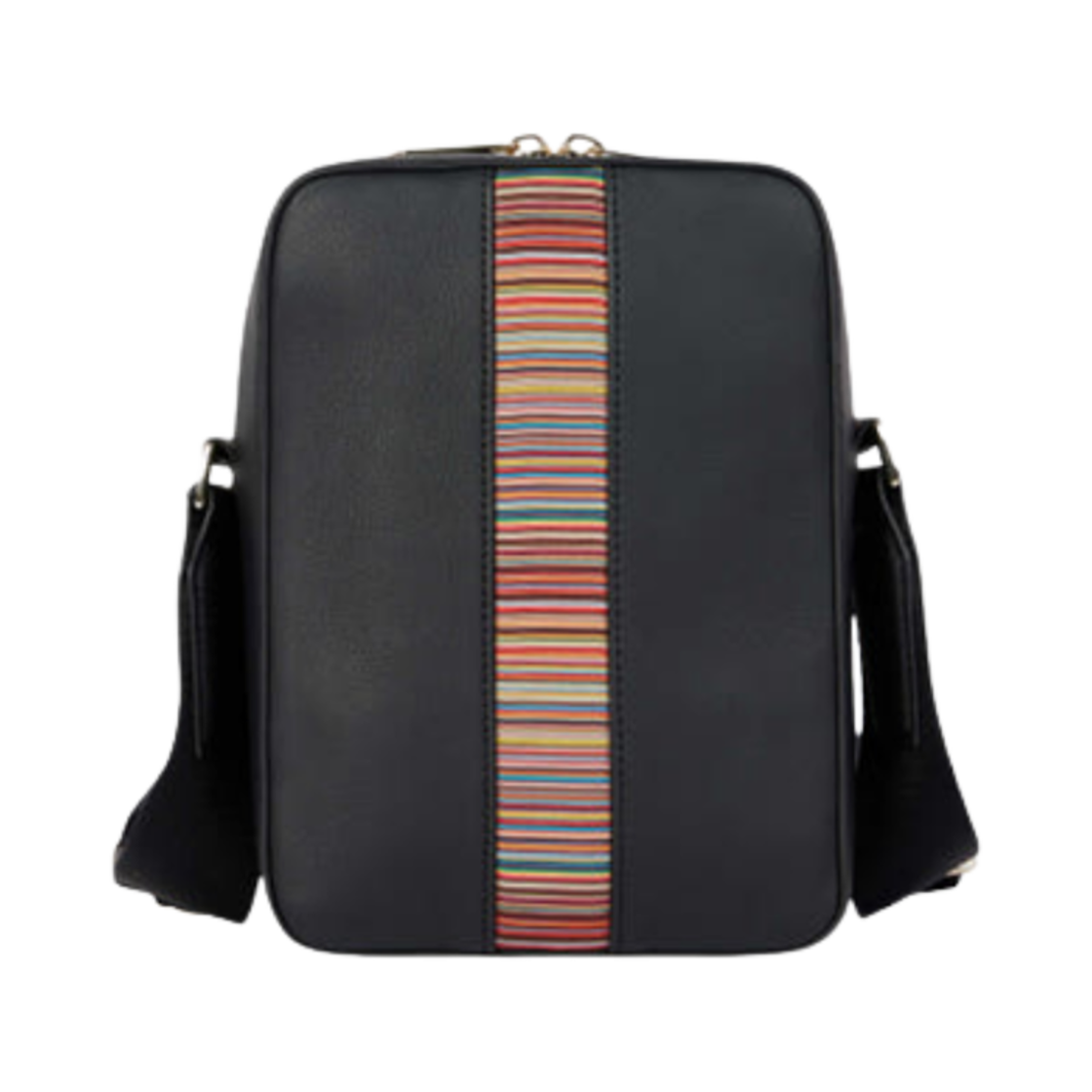 M1A-7745-BMULTI-79 Paul Smith Stripe Logo CrossBody Bag Black