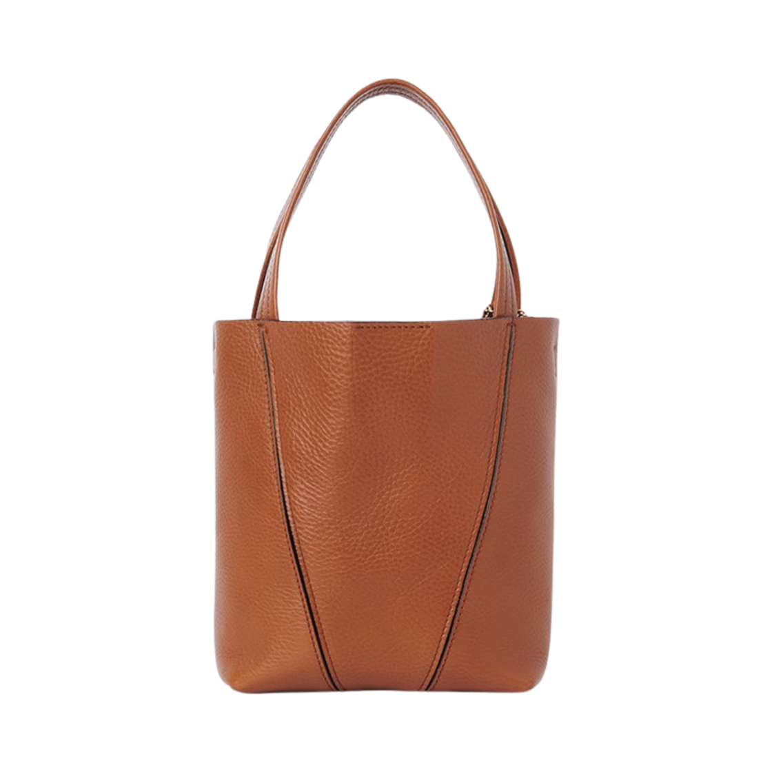 끌로에 그레인드 레더 스핀 스몰 토트백 클레이 브라운(Chloe Spin Small Tote Bag in Grained Leather Clay Brown) - 2