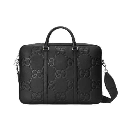 Gucci Jumbo GG Briefcase Black Leather