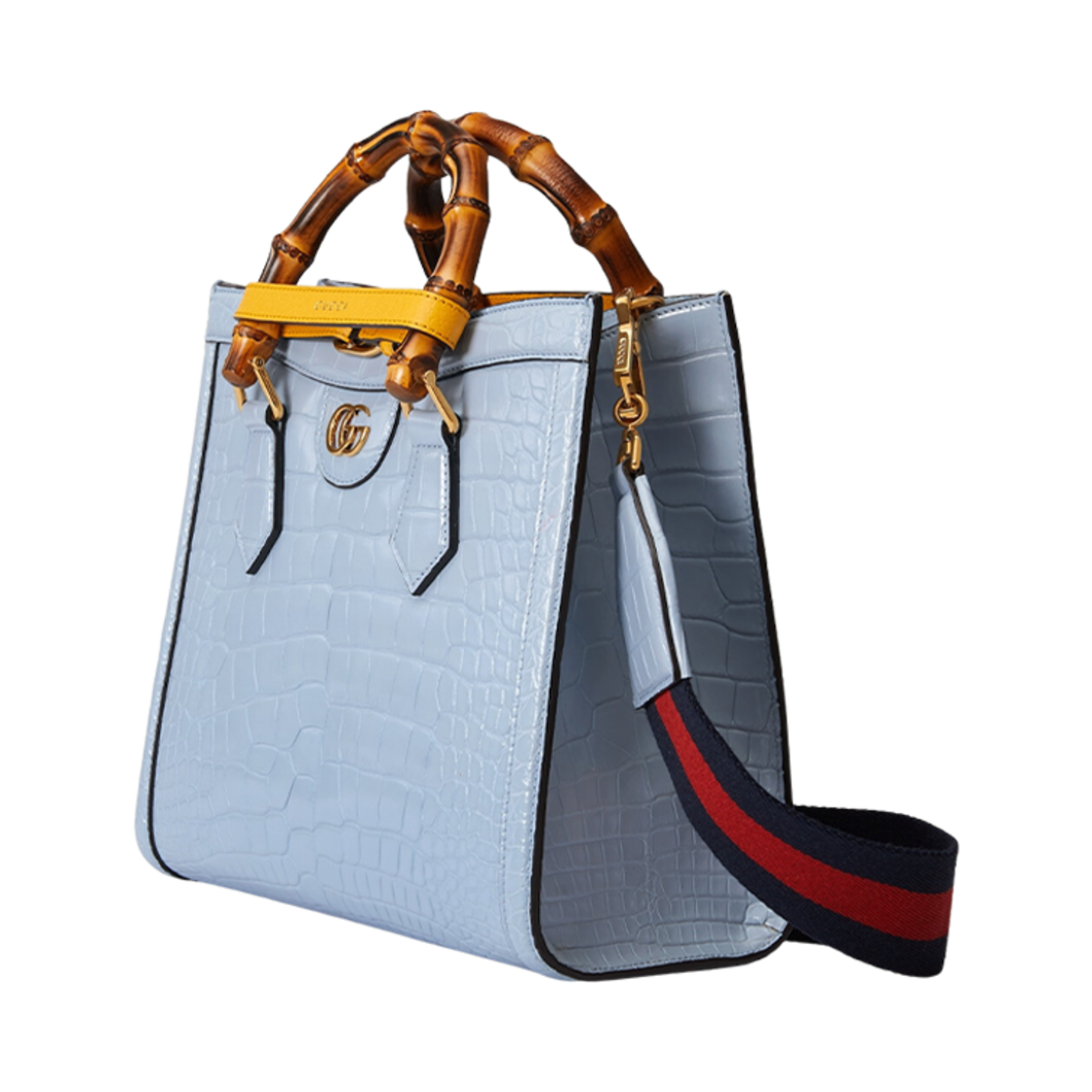 구찌 다이애나 스몰 크로커다일 토트백 라이트 블루(Gucci Diana Small Crocodile Tote Bag Light Blue) - 2