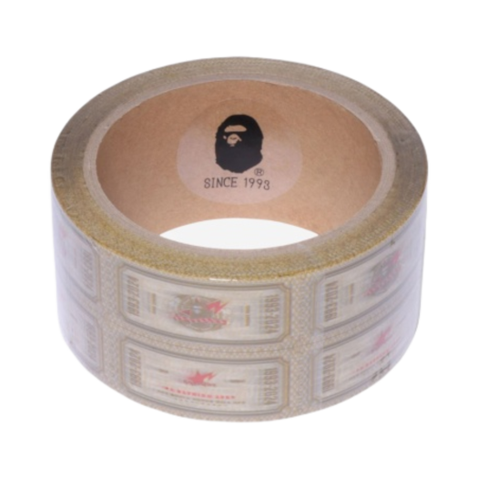 0ZXACM182012MGDX00F BAPE Drink Ticket Vinyl Tape Gold