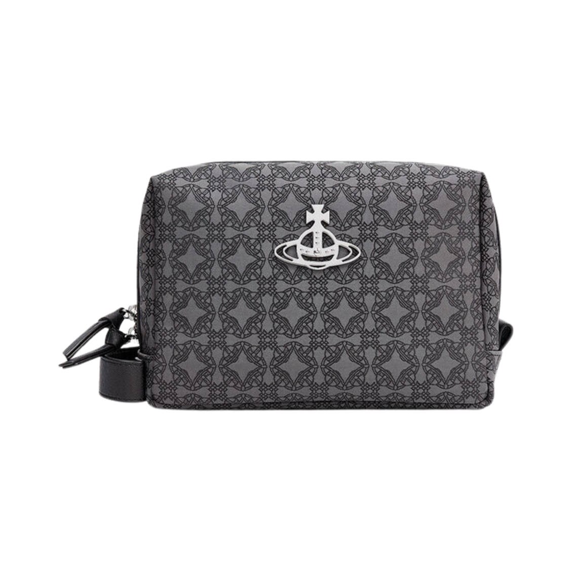 비비안 웨스트우드 리자카드 오보라마 워싱 백 미니 블랙 그레이(Vivienne Westwood Re-Jacquard Orborama Washing Bag Mini Black Grey) - 1