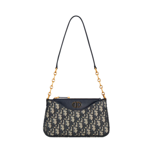 Dior 30 Montaigne Hobo Avenue Mini Bag Blue Dior Oblique Jacquard