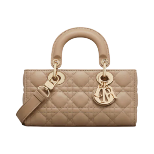 Dior Small Lady D-Joy Bag Cannage Lambskin Hazelnut