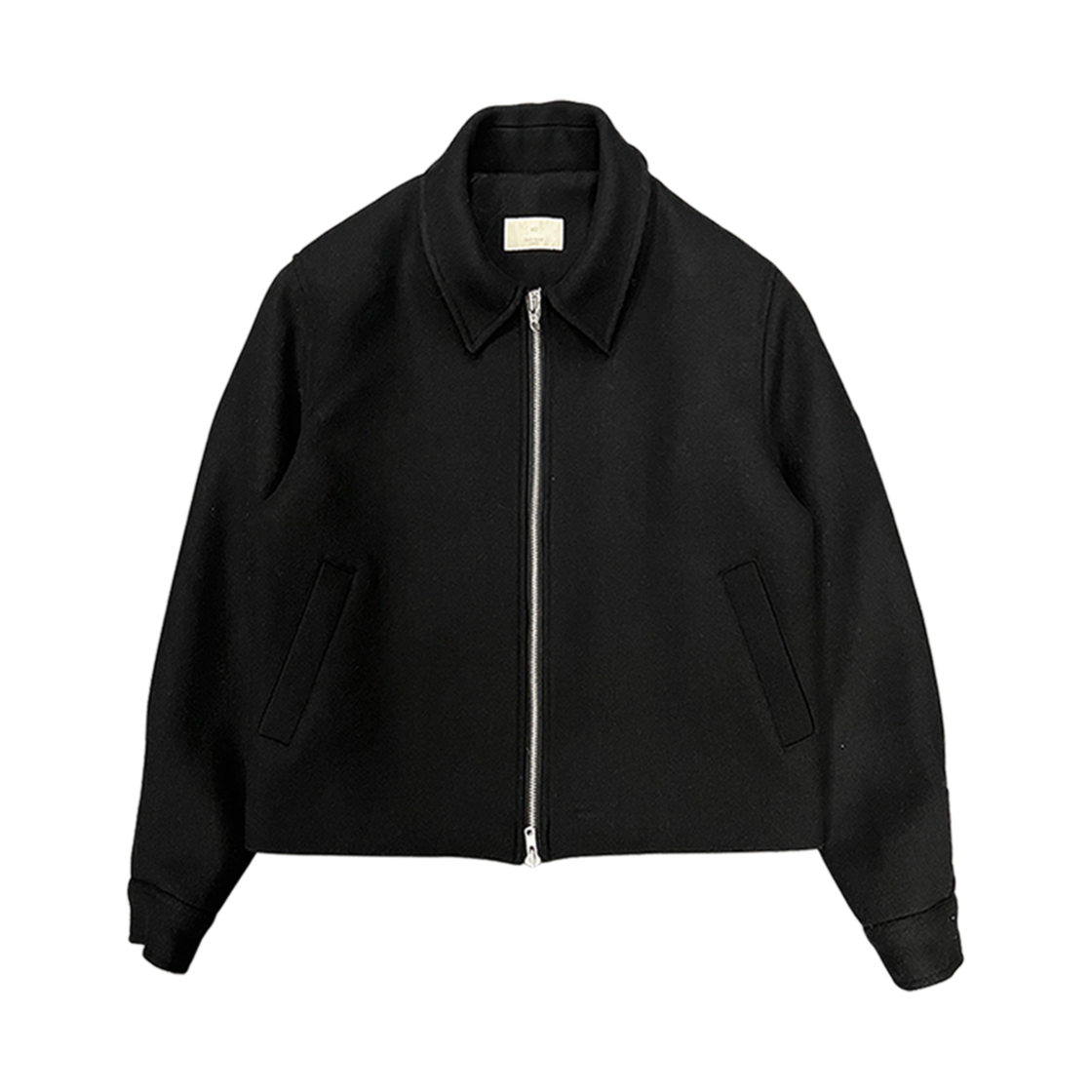 언더마이카 무.92 안티 Fxxking 로고 플레이 크롭 울 블루종 - 블랙(Undermycar Mu.92 Anti Fxxking Logo Play Cropped Wool Blouson - Black)