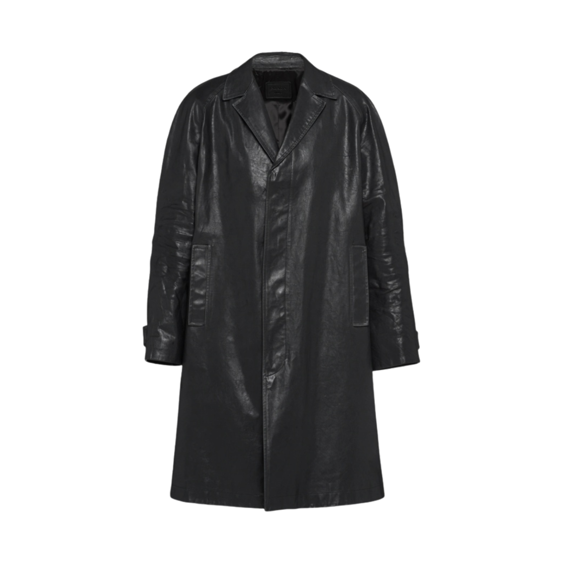 프라다 레더 코트 블랙(Prada Leather Coat Black) - 1