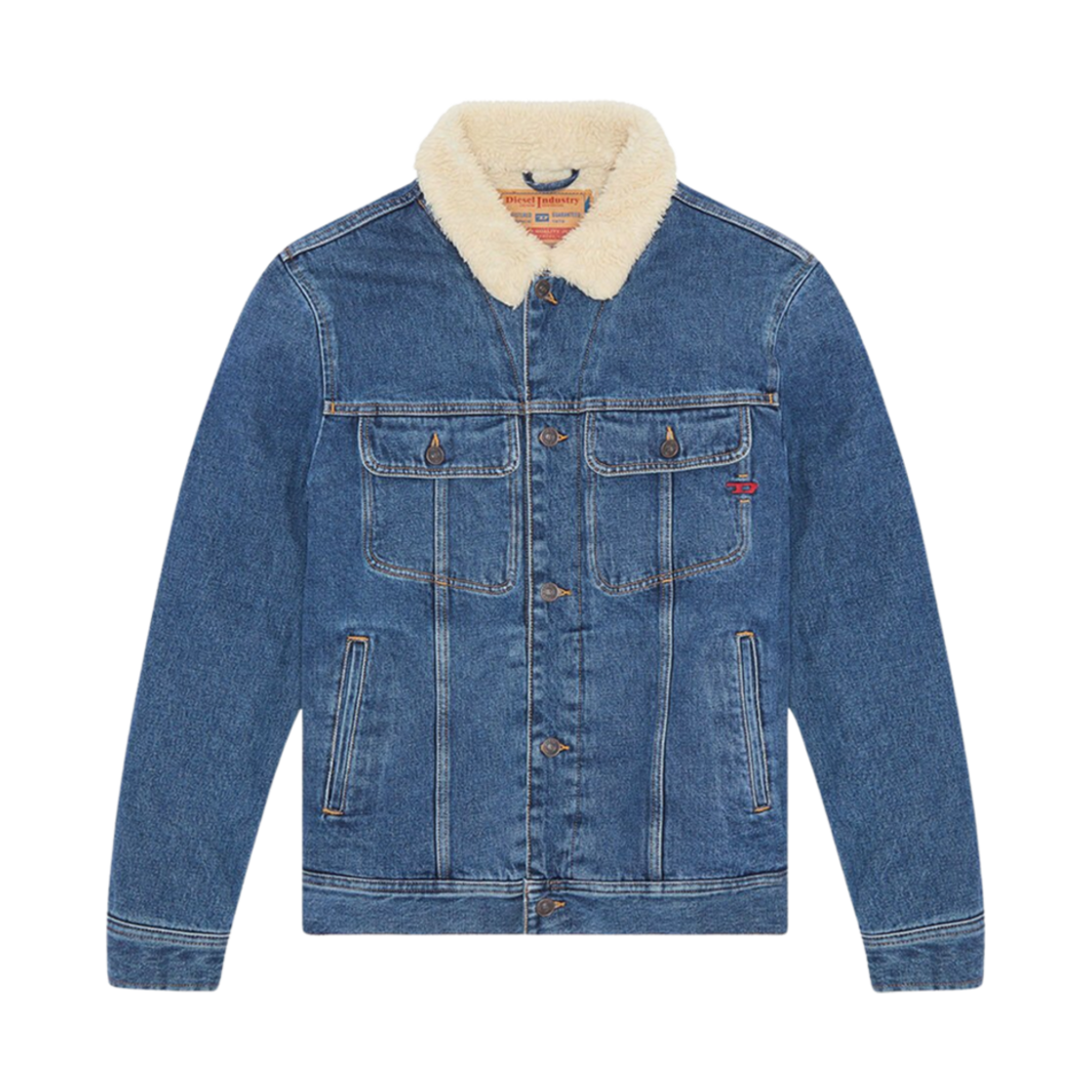 A06167007E5-01 Diesel D-Barcy-T Denim Jacket Medium Blue