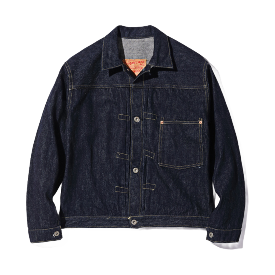 SC19008 Sugar Cane Super Denim Collectibles #08 13.5 oz. Blue Denim Blouse S1943 Model One Wash