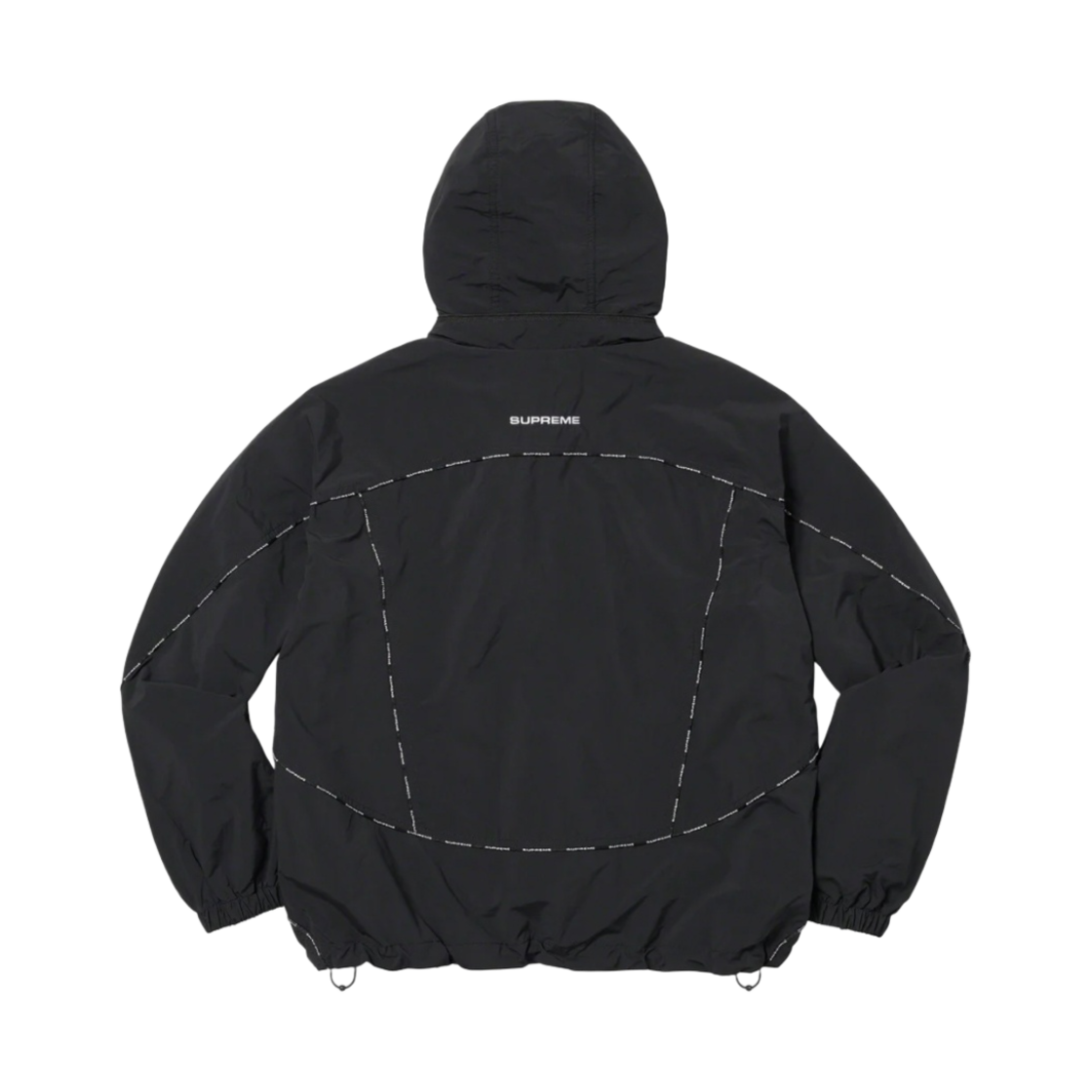 슈프림 로고 파이핑 후드 트랙 자켓 블랙 - 23FW | Supreme | KREAM