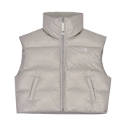 (W) The North Face White Label Glossy Down Vest White Sand