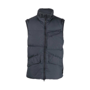Stone Island G0123 Garment Dyed Crinkle Reps Nylon Down Vest Dark Grey - 22FW