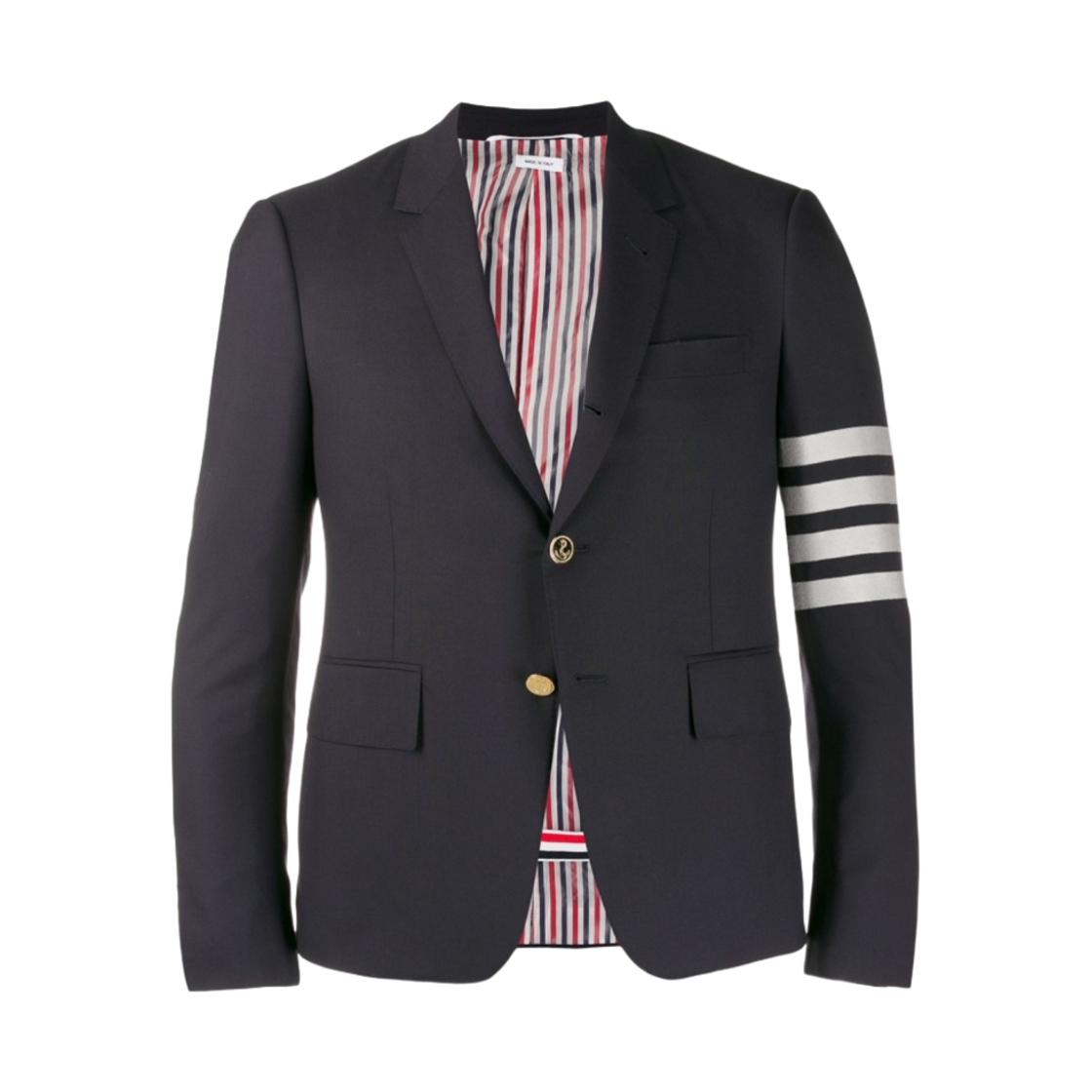 톰브라운 플레인 위브 사선 하이 암홀 스포츠 코트 네이비(Thom Browne Plain Weave 4-Bar High Armhole Sport Coat Navy) - 1