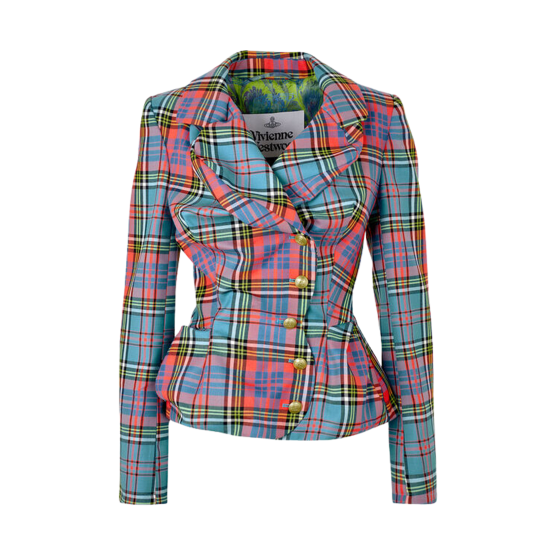 (W) 비비안 웨스트우드 드렁큰 테일러드 자켓 타르탄((W) Vivienne Westwood Drunken Tailored Jacket Tartan) - 1