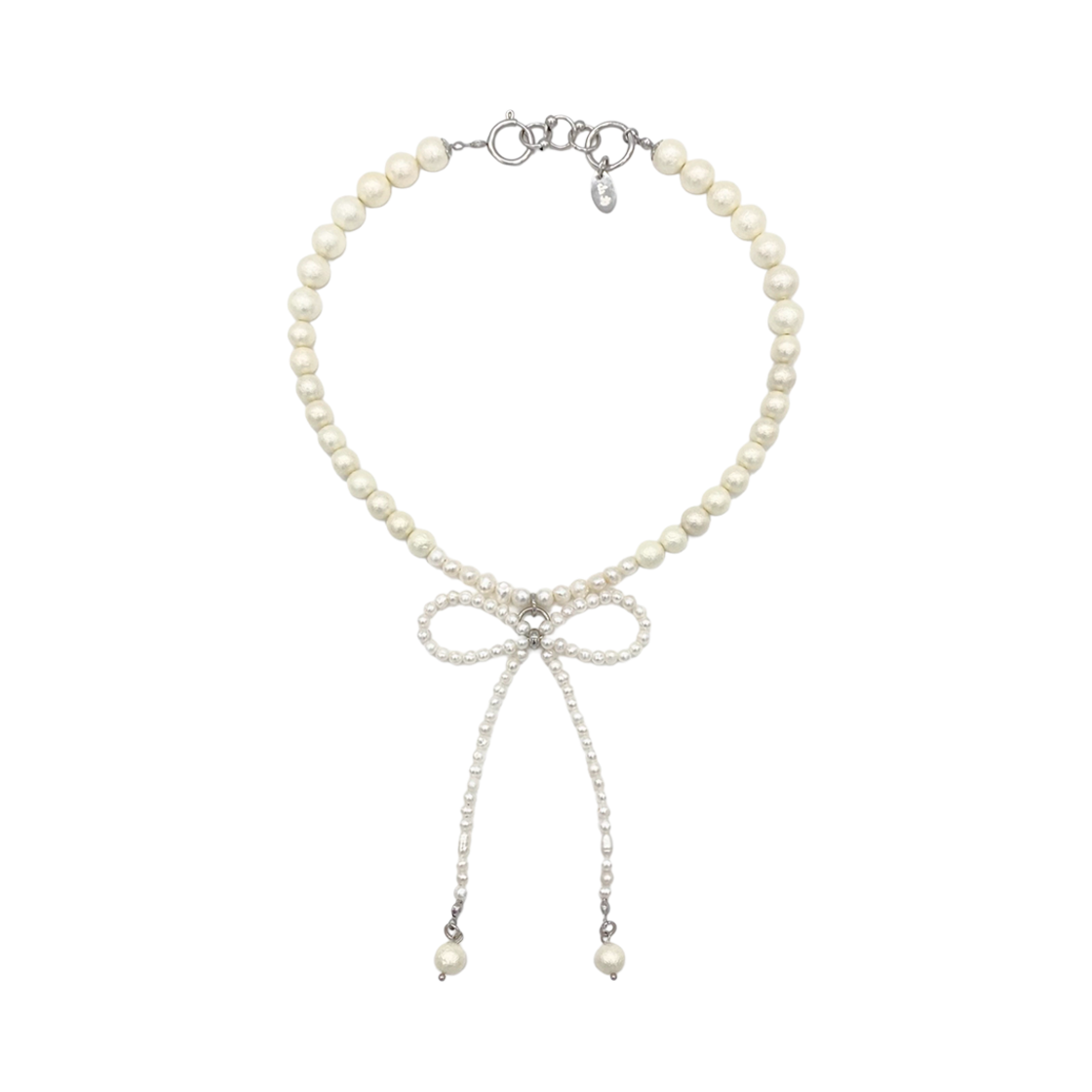 산리 펄 리본 네클리스(SANLI Pearl Ribbon Necklace)
