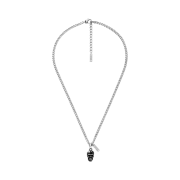 Diesel Dx1581040 Stainless Steel Pendant Necklace Silver Black