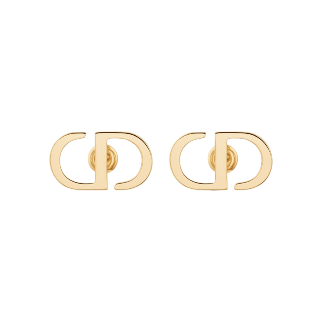 (W) 디올 쁘띠 CD 스터드 이어링 골드 피니쉬 메탈