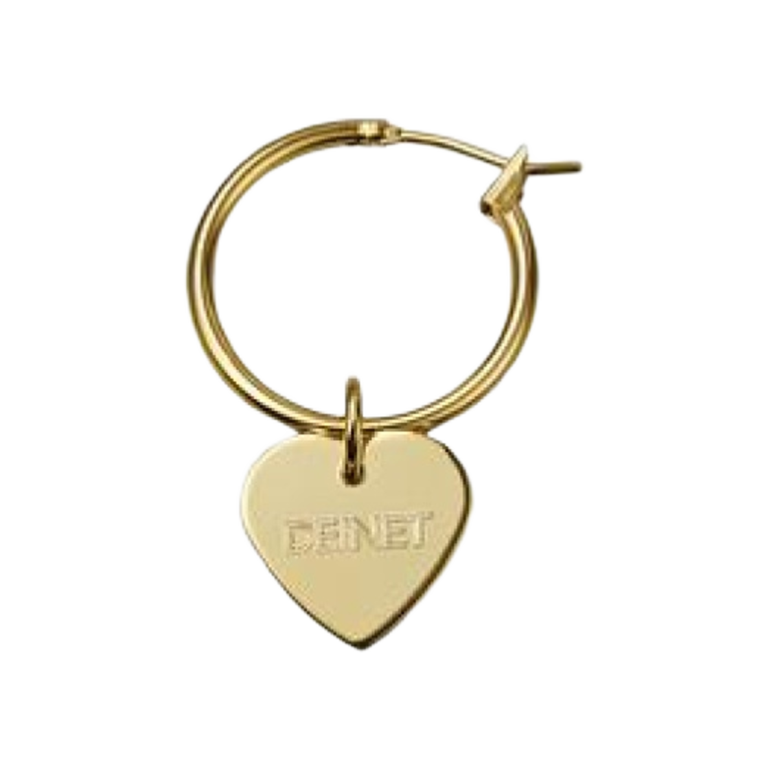 - (W) Deinet Heart Drop Earrings in Gold