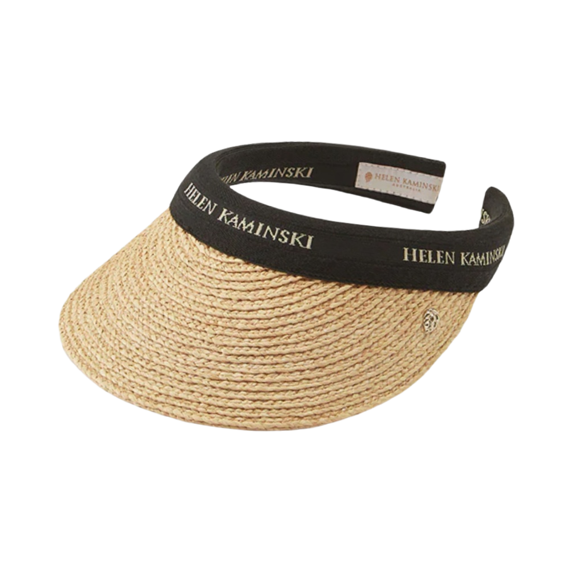 HAT50318 (W) Helen Kaminski Marina Natural Black Logo