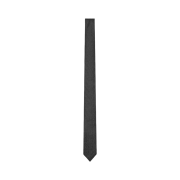 Saint Laurent Cassandre Narrow Tie in Silk Jacquard Black