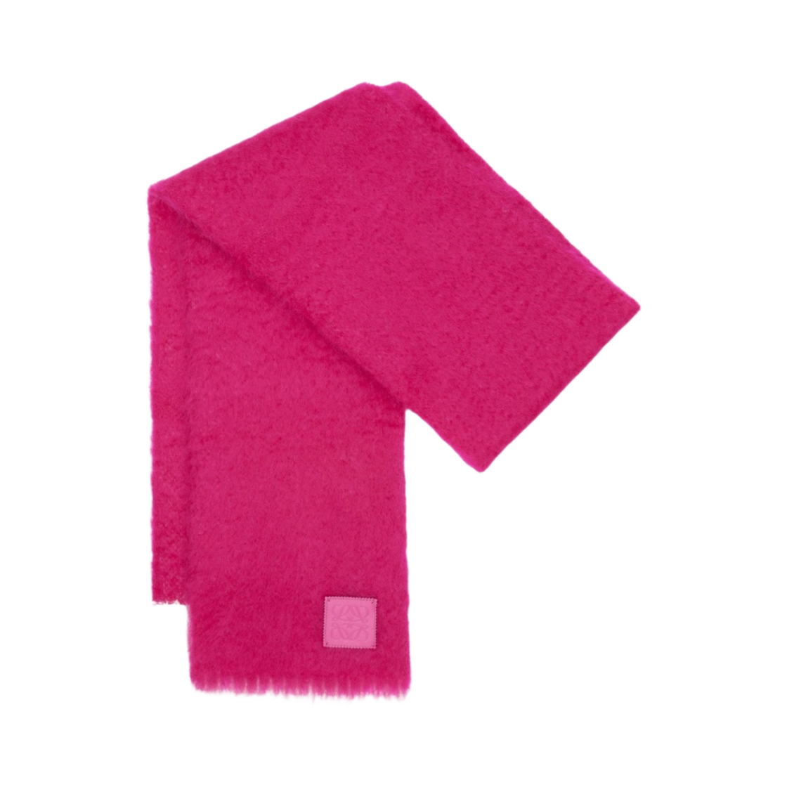 로에베 모헤어 울 머플러 핑크 튤립