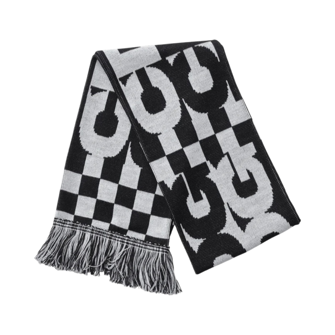CDG 로고 체크 머플러 화이트 블랙(CDG Logo Check Muffler White Black)