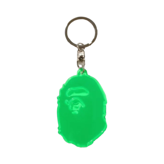 - BAPE Ape Head Reflective Keychain Green