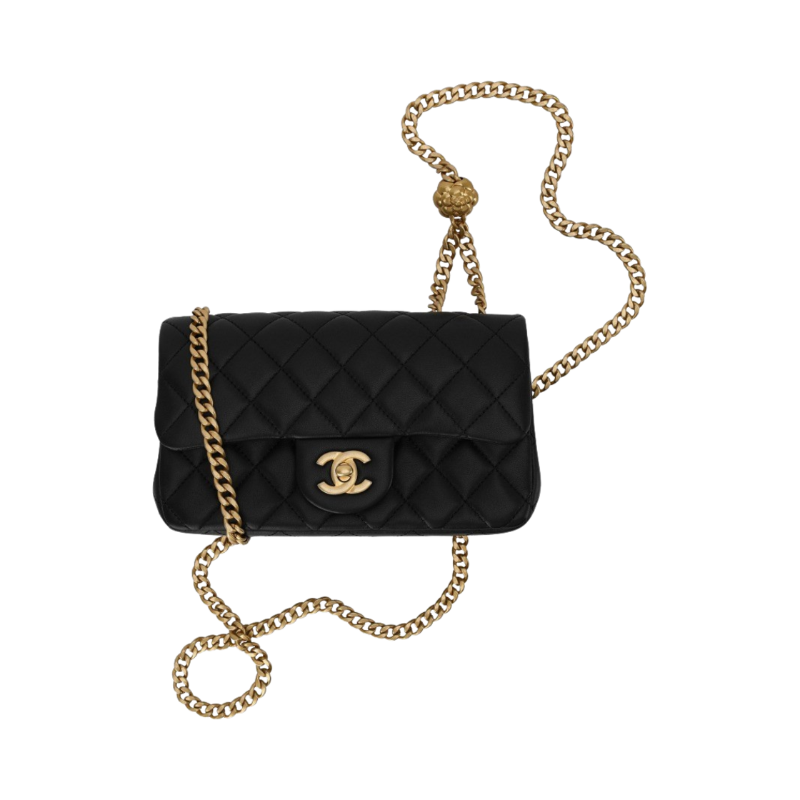 샤넬 미니 플랩백 램스킨 & 골드 메탈 블랙(Chanel Mini Flap Bag Lambskin & Gold Black) - 3