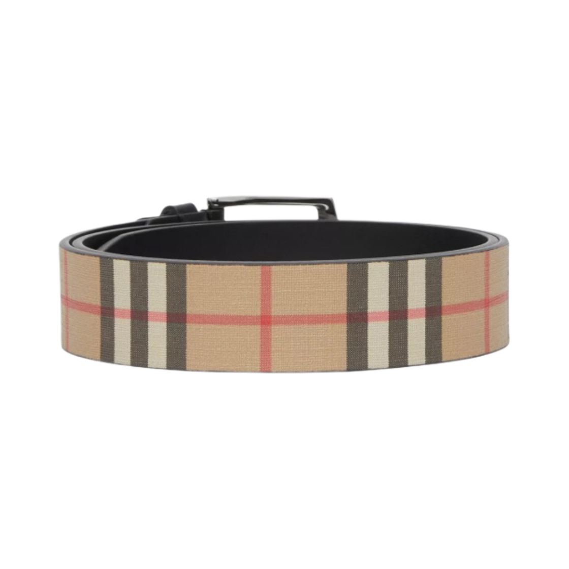 버버리 빈티지 체크 레더 벨트 아카이브 베이지(Burberry Vintage Check Leather Belt Archive Beige) - 2