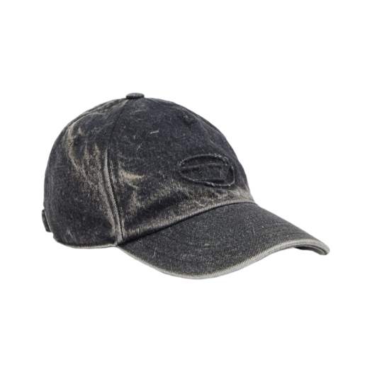 Diesel C-Spalm Baseball Cap in Washed Denim Black