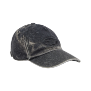 Diesel C-Spalm Baseball Cap in Washed Denim Black