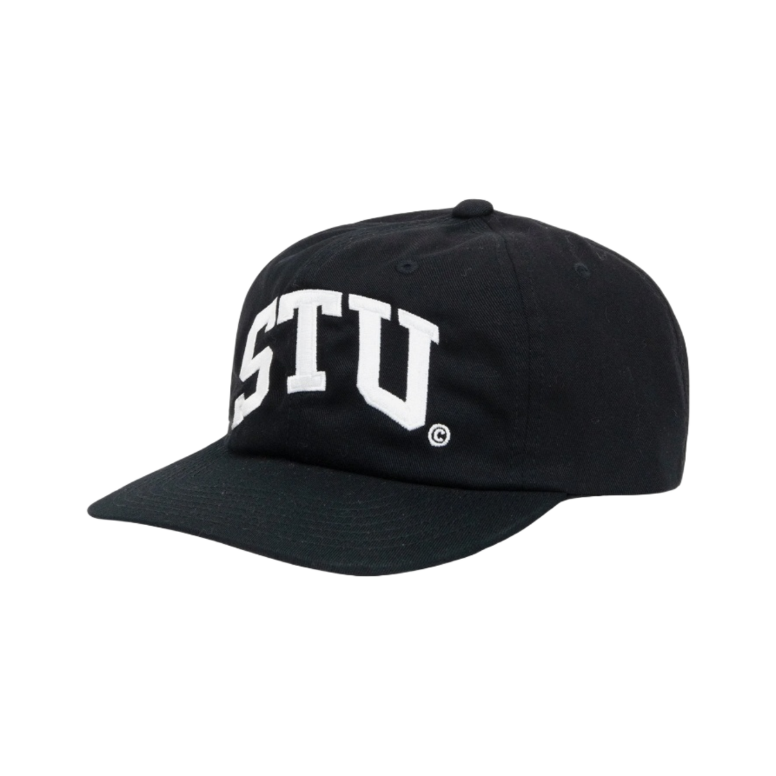 스투시 스투 아치 스트랩백 캡 블랙(Stussy Stu Arch Strapback Cap Black)