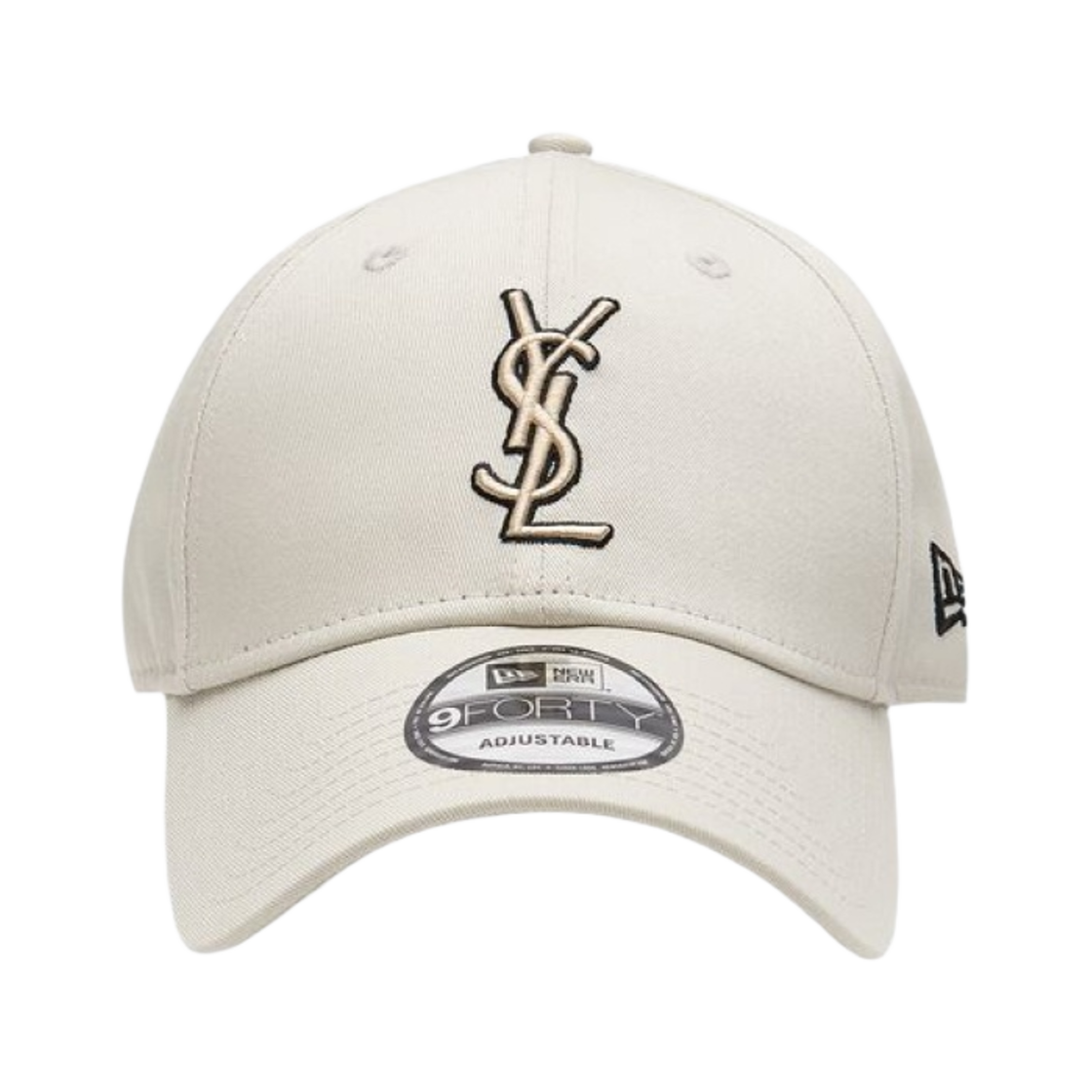 687687-YCL36-9248 Saint Laurent x New Era YSL Monogram Cap Ecru