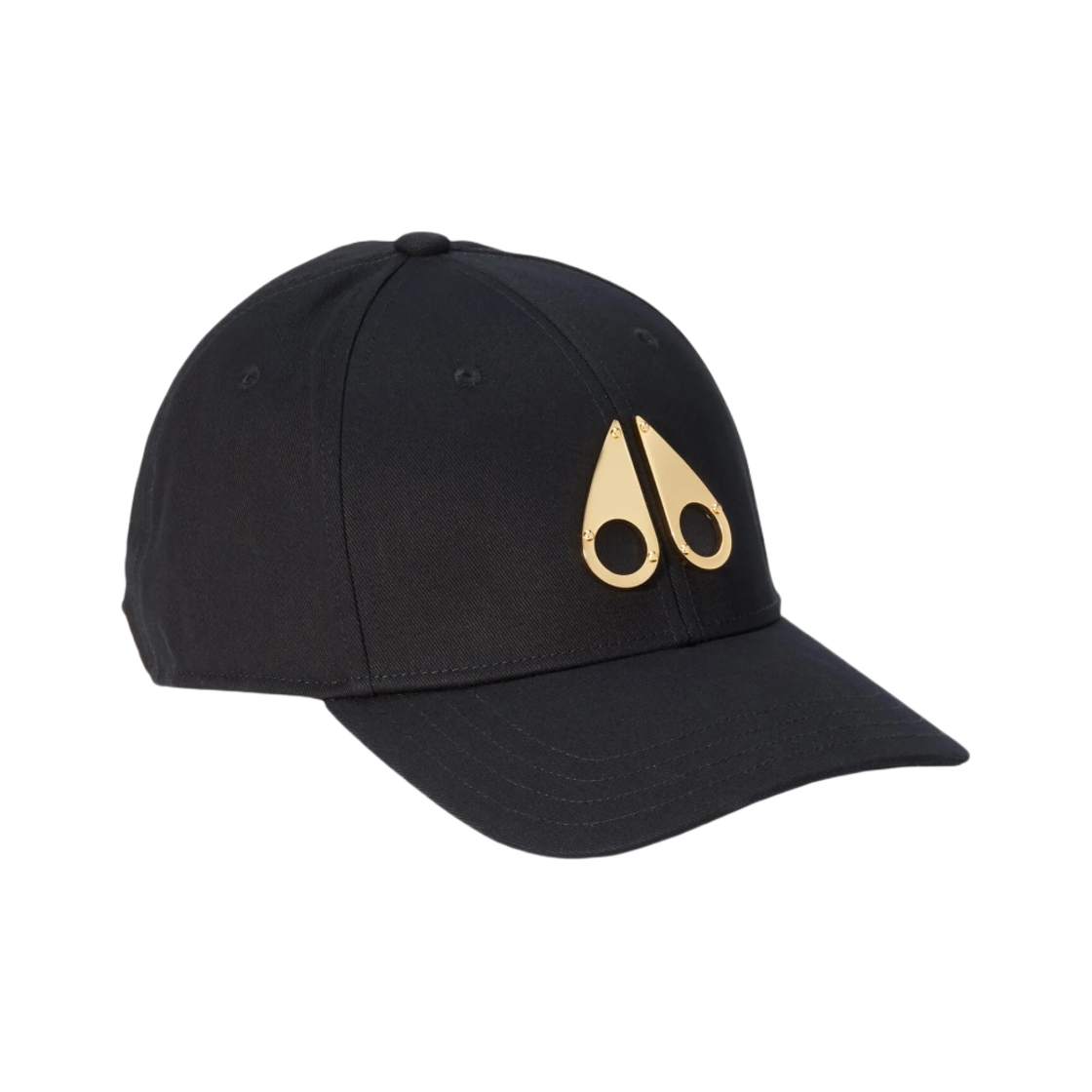 M31MA535285 Moose Knuckles Gold Logo Icon Cap Black Gold
